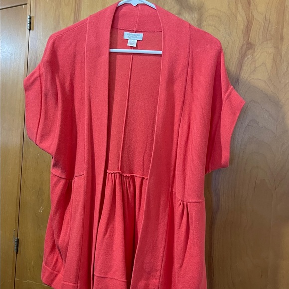 Christopher & Banks Vibrant Red Knit Cardigan - Picture 1 of 3